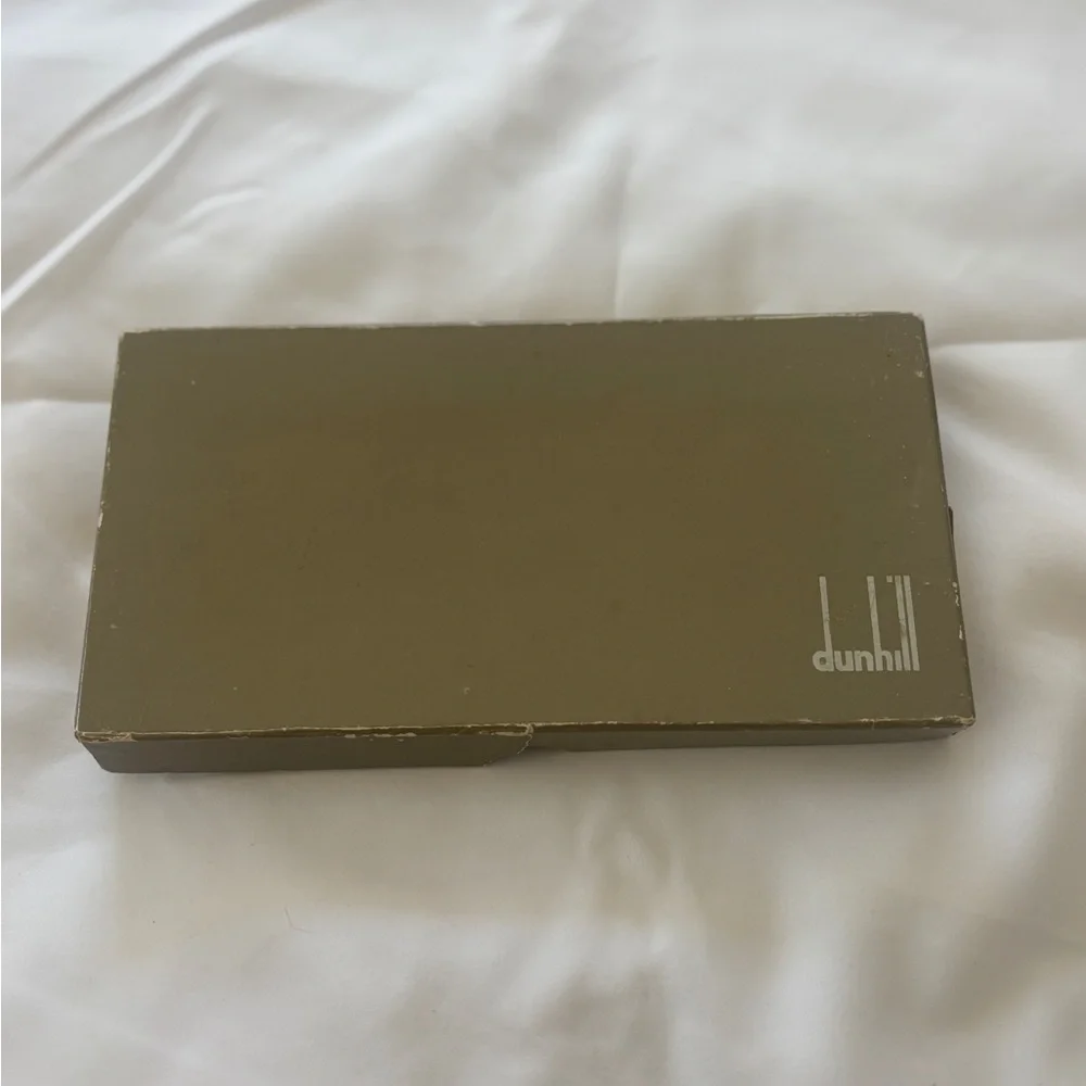 Men’s Vintage Dunhill Black Bi-Fold Long Leather Wallet‎ W Original Box